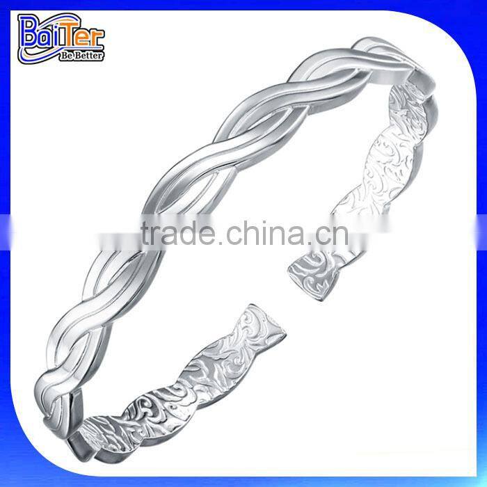 Custom Women Adjustable Cuff Bangle In 925 Sterling Silver Cuff Bracelet/Solid 925 Sterling Silver Bangle Bracelets Wholesale