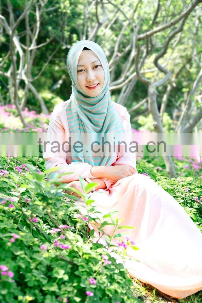 Chinese Products Online Pleated Kaftan Abya Dresses for Muslim Women