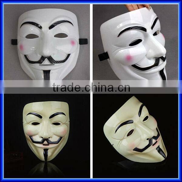 Hot anonymous resin V for vendetta mask for adult costume cosplay, odor eliminating masquerade masks halloween party masks