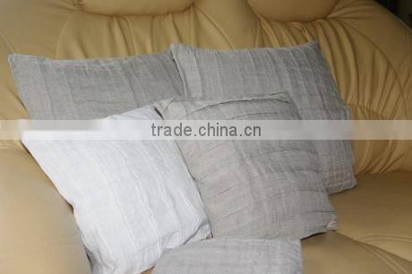 Corrugated linen cotton fabric White