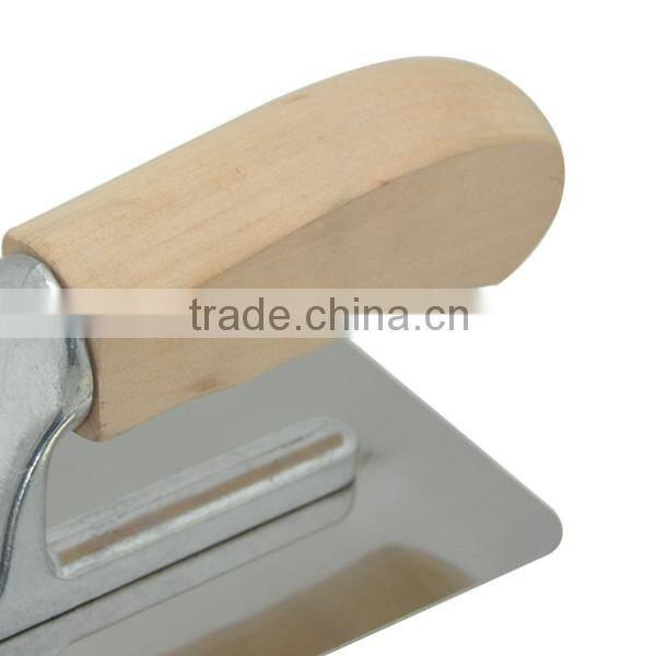 Venetian Trowel, Stainless Steel Trowel, Natural Wooden Handle Unlacquered