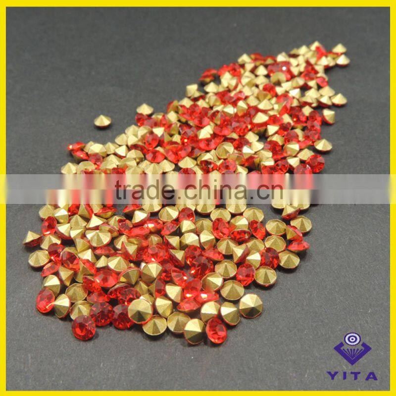 HYA non hot fix rhinestone point back for wedding dresses