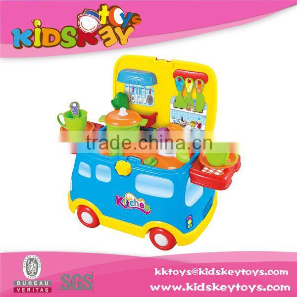 2015 new dining car Tableware cart toy for sale kitchen set toy