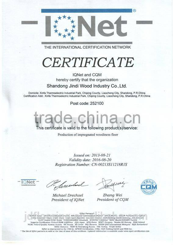 high quality 12mm / 8mm china mdf / hdf waterproof vinyl laminate floor