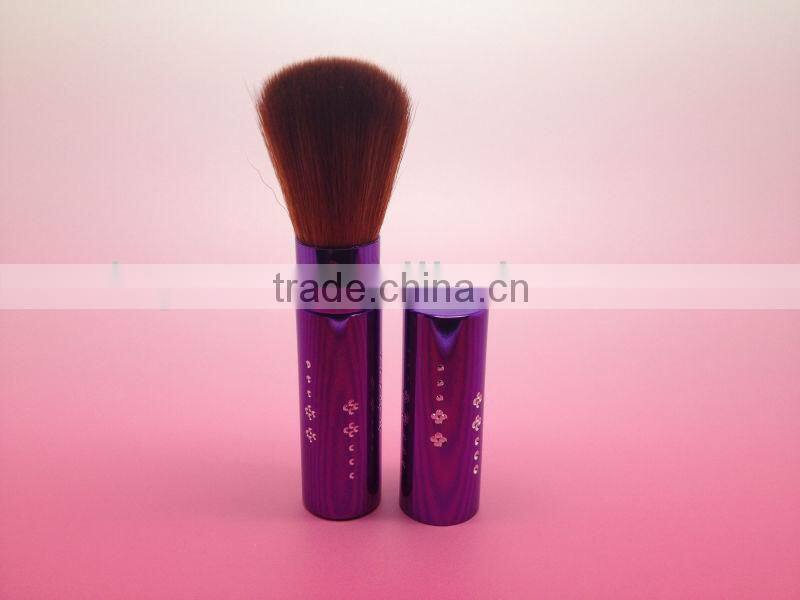 printed brush blue and purple retractable blush brush diamond makeup brushes