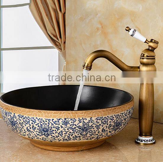 Single Level Electroplating Gold Bathroom Basin Faucet Sink tap