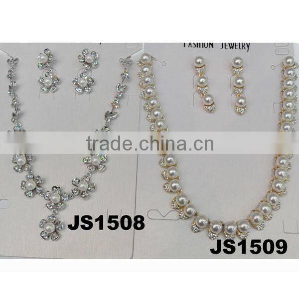 unique wedding glitter crystal jewelry set