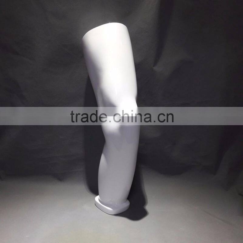 DL801 Male display sport leg knee forms white color silver color matt