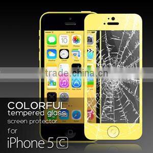 The World Best Quality Colorful Tempered Glass Screen Protector For iPhone 4 4S 5 5C 5S