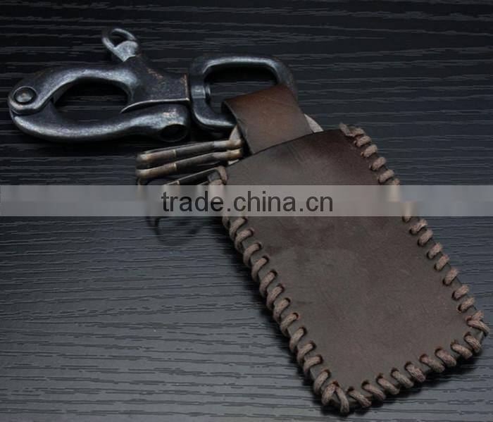 2016 factory wholesale key holder popular leather key case multifunction key holder with hook