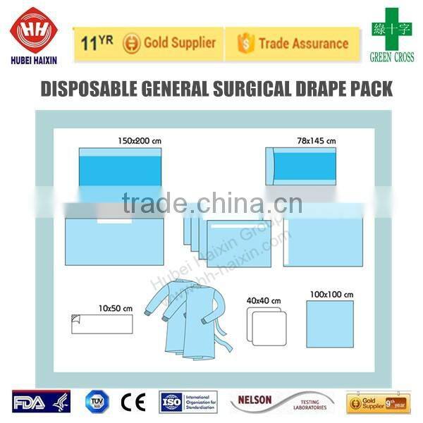 Disposable nonwoven custom surgical packs