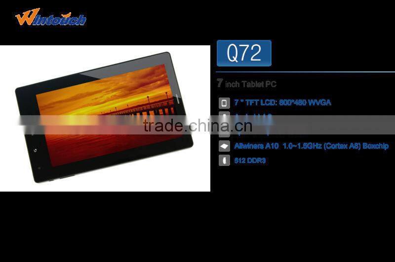 7inch wintouch Q72S cheapest 3g tablet pc with android, multi touch wifi g-sensor