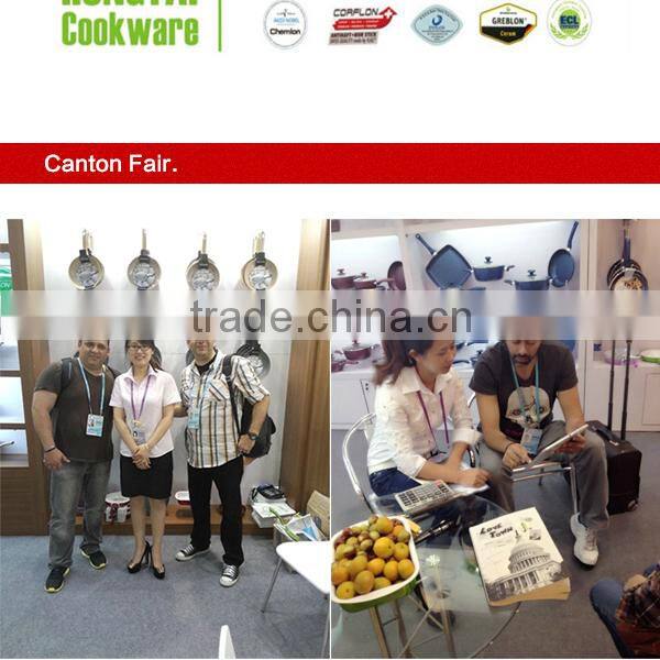 Pressed aluminum white ceramic casseroles with spiral bottom