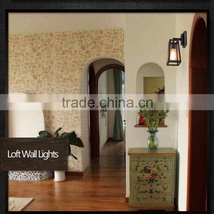 Hot Selling Outdoor Wall Lamps E27 Glass Aged Stell Wall Lamps