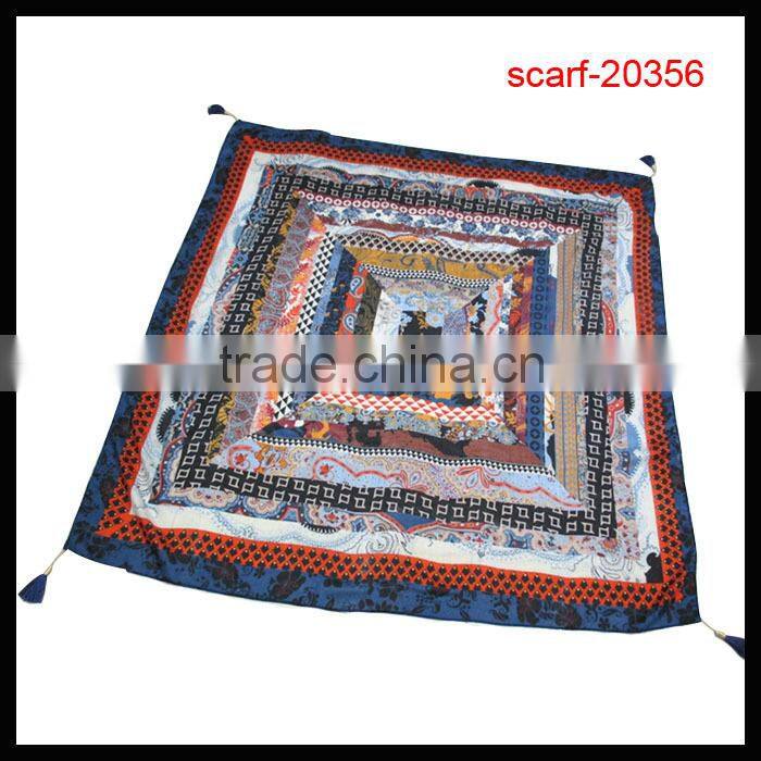 Big square ladies scarf fashion deisgn