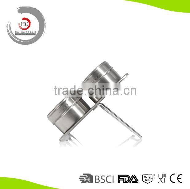 Reusable stainless steel magnetic spice tin magnetic spice rack magnetic spice jar HC-MS16