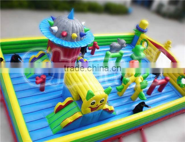 Hot selling commercial inflatable obstacle course, inflatable castle playground amusement park