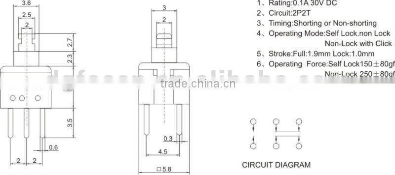 push switches/push button switch PB-22E07