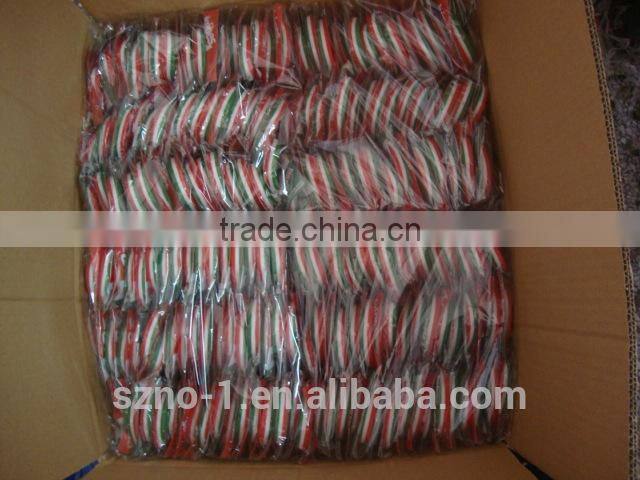 Wholesale Fashion Gifts 1/2 inch Silicone Tricolors Stripe Colors 6 Layers Rainbow Gay Pride Flag Wristband