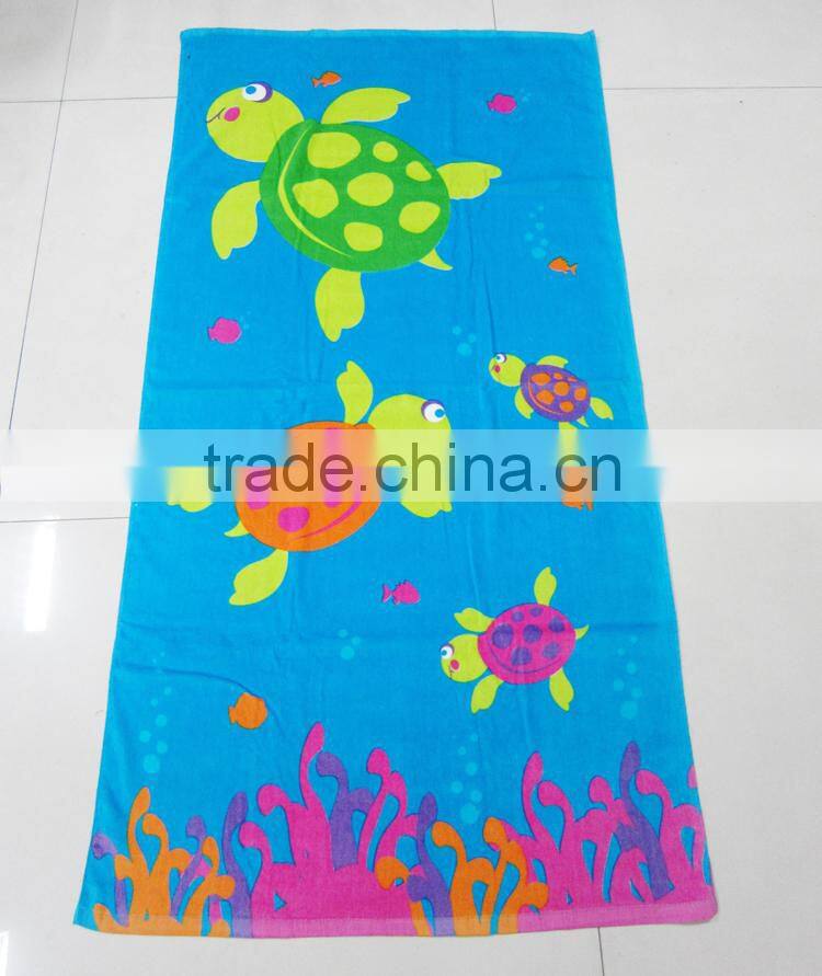 Wholesale Factory printed ocean beach towel in turtle design