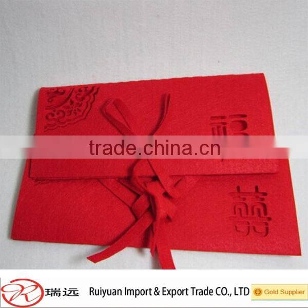 Alibaba express high quality chinese new year felt red pocket for promotion