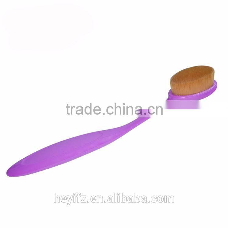 2016 Best Seller Colorful Handle Toothbrush Shape Foundation Brush BB Cream Brush With Cover Lid