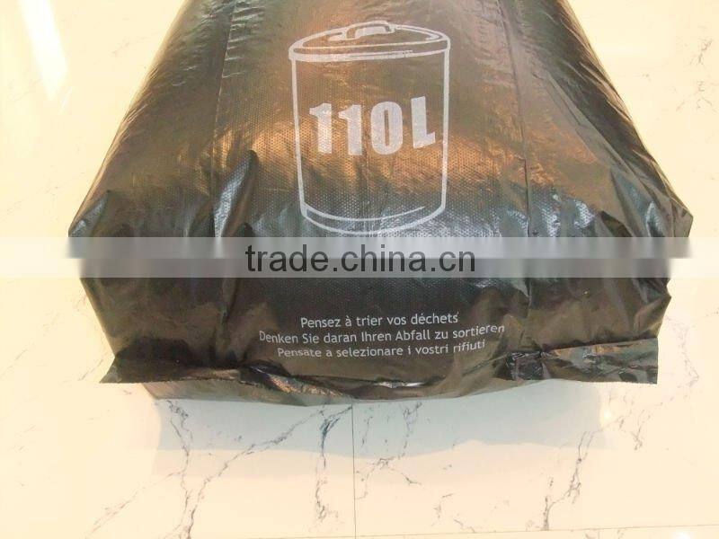 plastic large garbage bag with tie