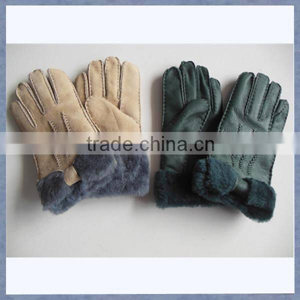 Sell Fur Gloves Women Cheap Sheepskin Fur Gloves With Fur on Cuff