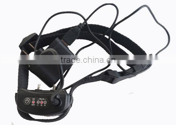 PVC material rechargeable high medium low 3 level dog training shock collar with anti bark
