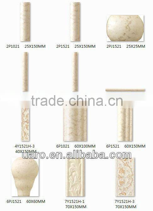 Bathroom white archaized ceramic glazed decorative tile