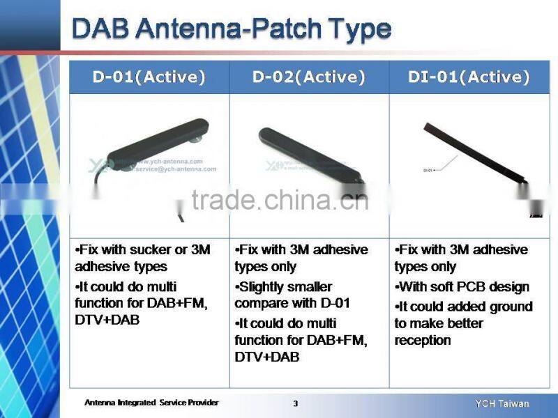 Automotive DAB film car film dab film antenna