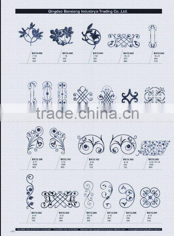 ornamental wrought iron stairs components