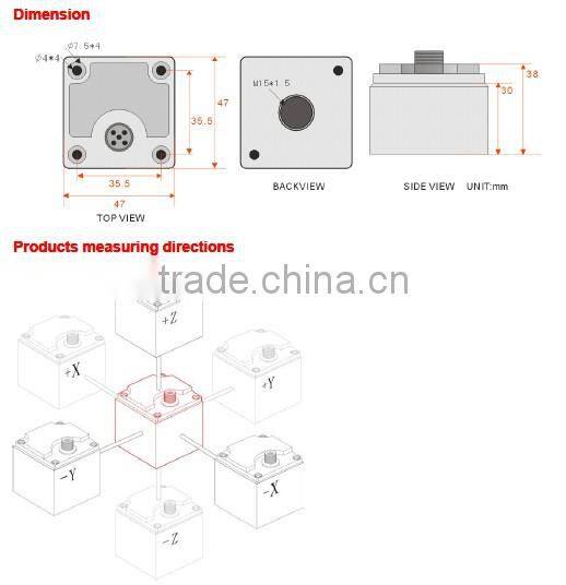 Wholesales & Retails Tri-axial Industrial Accelerometer In Low Cost