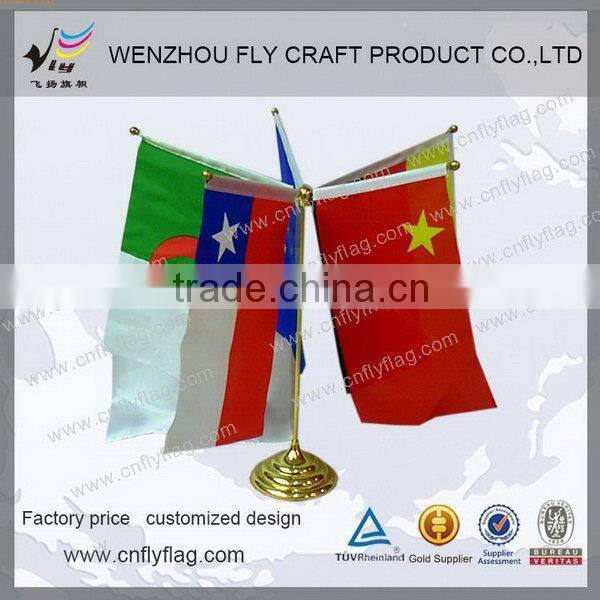 Modern promotional custom table top flag stand