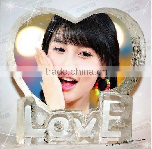 crystal glass iceberg personal customize photo frame