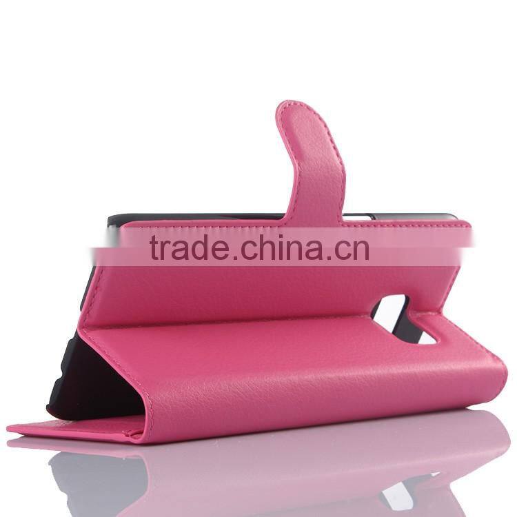 HOT SELLING Luxury Case for Samsung GALAXY S6 edge Plus PU Lichee Leather Flip Cover with Wallet