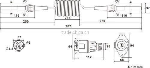 Trailer cable, Truck cable