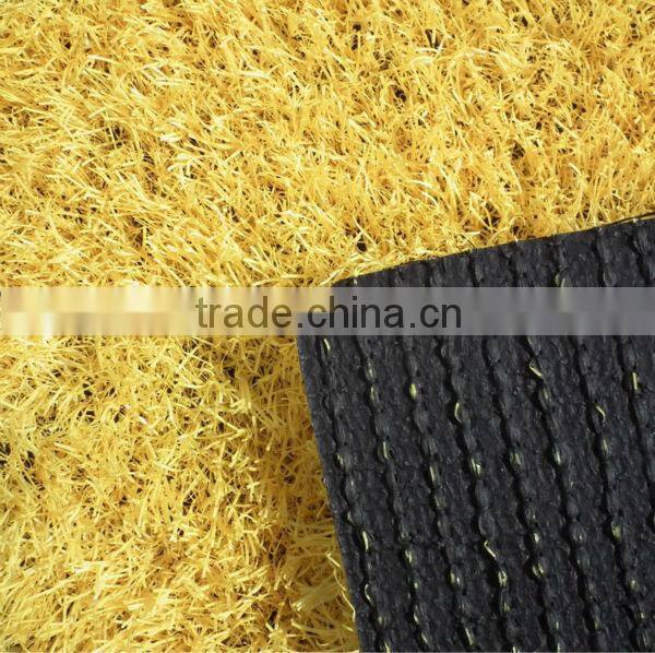 yellow color artifcial grass for school kindergarden playground