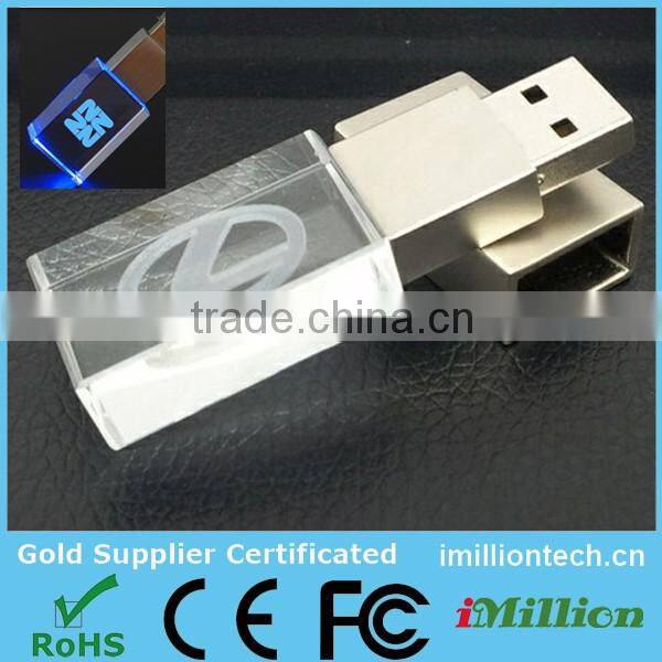 led crystal usb sticks wedding movies promotional gift