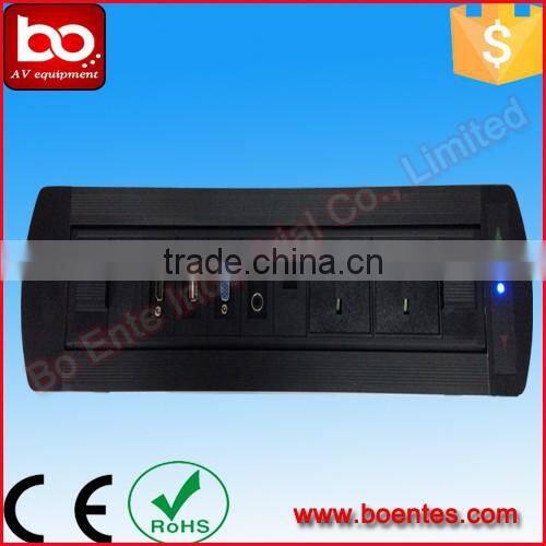 Table Motorized Hidden Power Outlets/Desktop Electric Rotating Pop Up Socket for Office AV Power Solutions