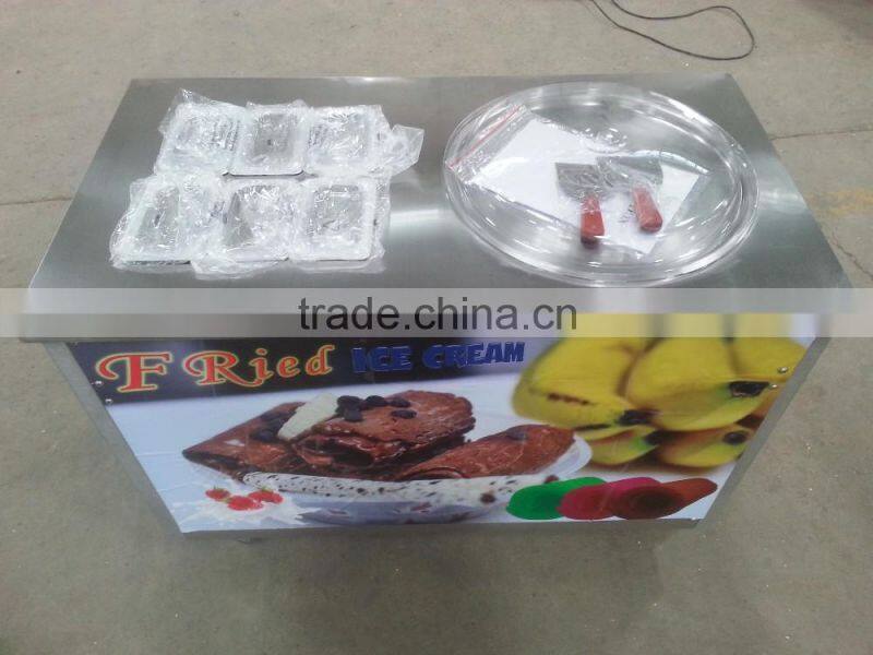 Lestars 2015 new arrival factory supply single pan comes with topping boxes roll ice cream making machine