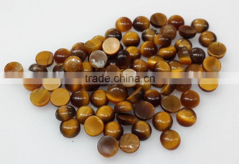 2-3mm Natural Loose Tiger Eye Gemstone Round Cabochon Non-treated