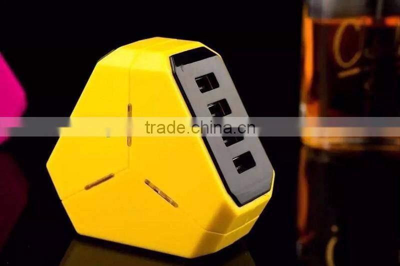 China supplier 3.1A 4 usb port wall charger led traveal charger usb hub