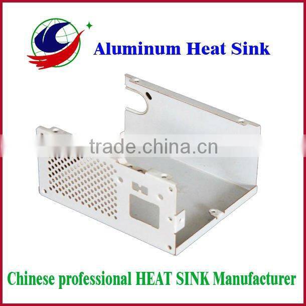 Aluminum enclosure heat sink, stempping boxes