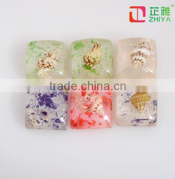 China crystal resin flat back clear gemstone pendant