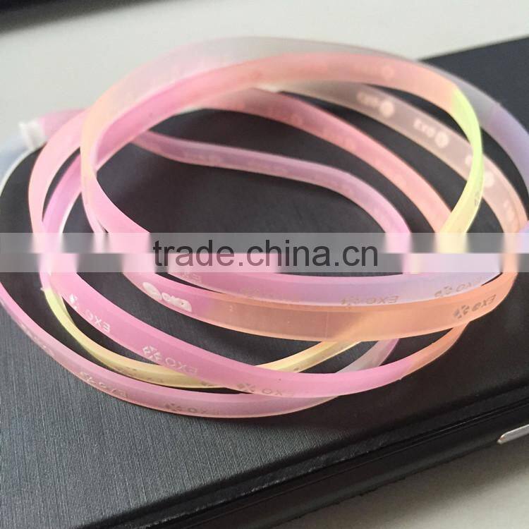 Factory Directly Wholesale Cheap Price Custom Neon Silicone Wristband 6MM Width