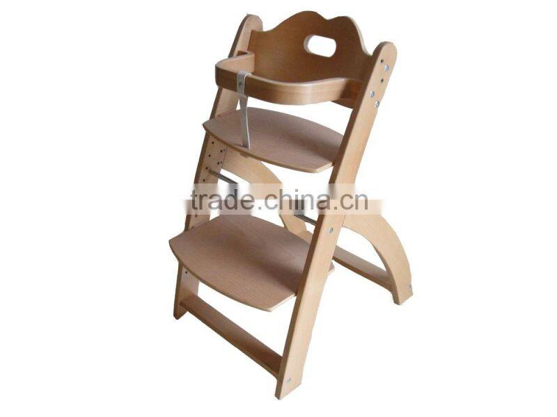 Modern wooden baby high chair