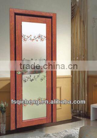 Double-layer Acid Etched Glass Flat Door