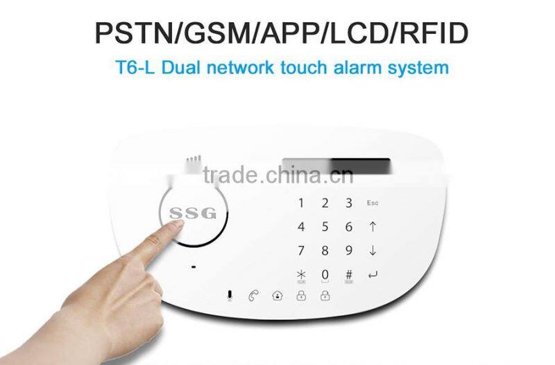 Intercom GSM alarm system with wireless smoke sensor/dector/monitor