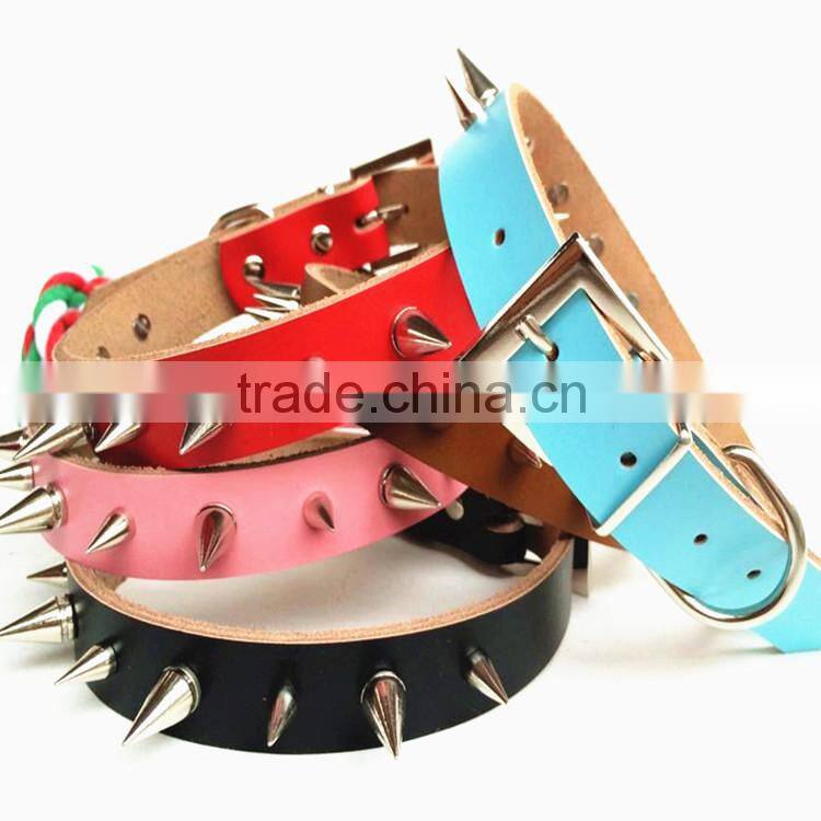 fashion design cow leather dog chains dog choke chain